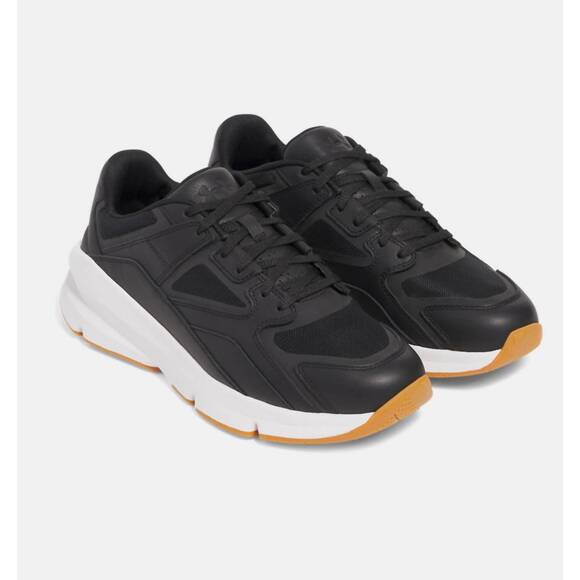 NEW UNDER ARMOUR unisex forge 96 leather shoes in black white